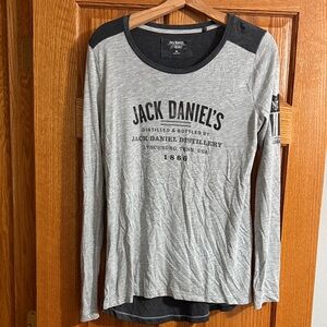 Jack Daniels Heather Gray Long Sleeve Tee